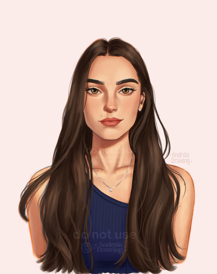 personagem até o busto