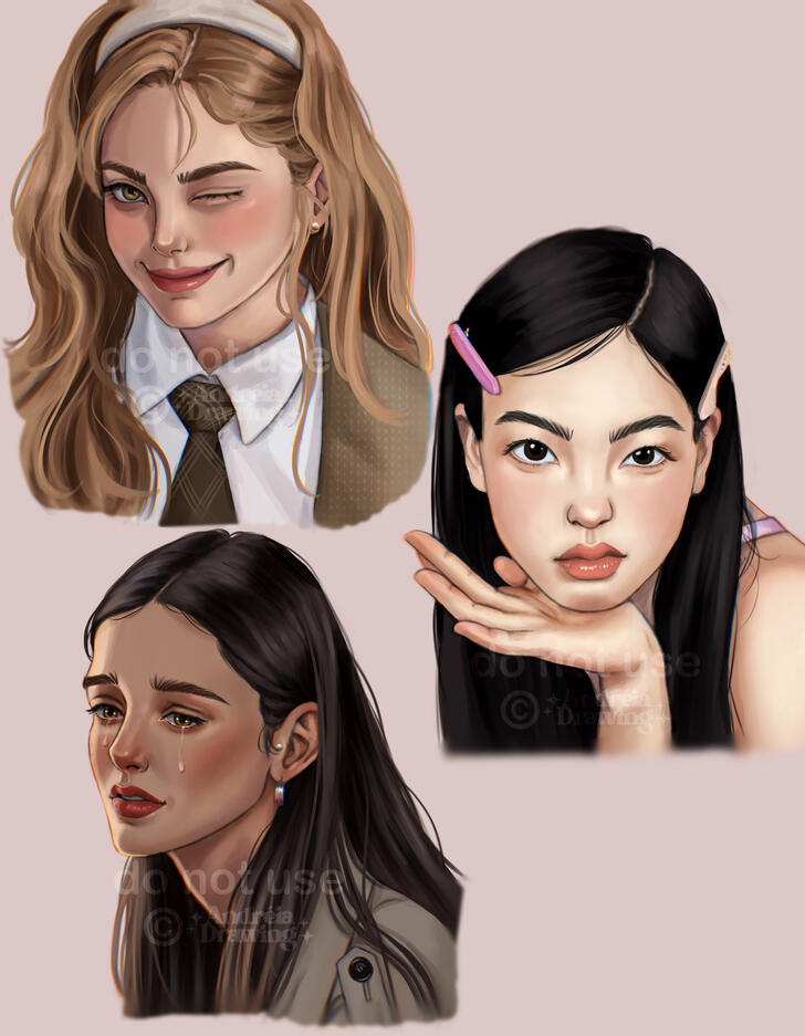 personagens até o busto