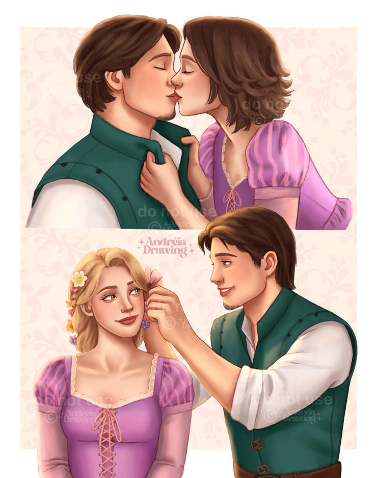 fanart Rapunzel e Flynn Rider