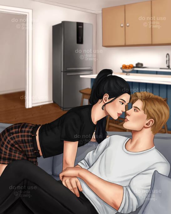 casal meio corpo + cenário