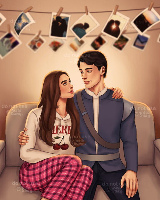 casal meio corpo + cenário